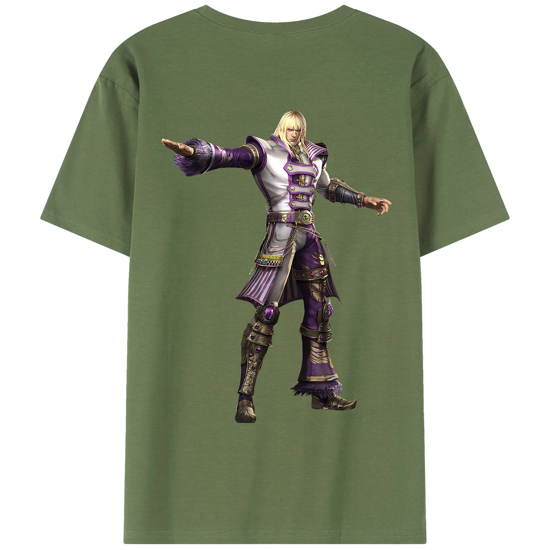 （画像用） 北斗の拳 Fist of the North Star 綿100％ メンズ半袖Tシャツ（バックプリント） 通気性